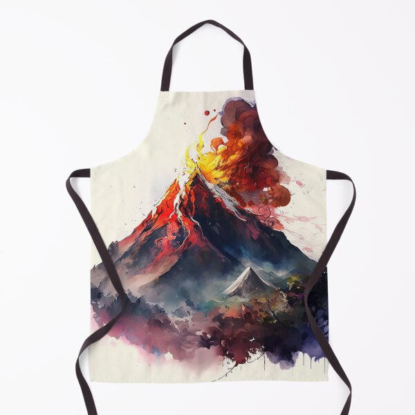 Item preview, volcano watercolor designed and sold by shokA Design.