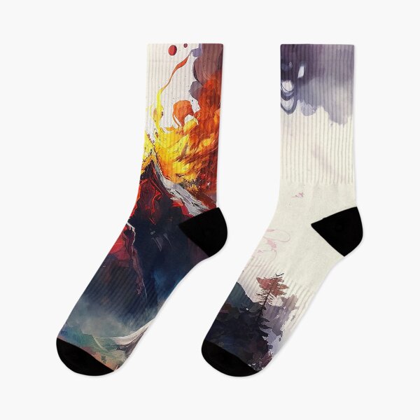 Item preview, volcano watercolor designed and sold by shokA Design.