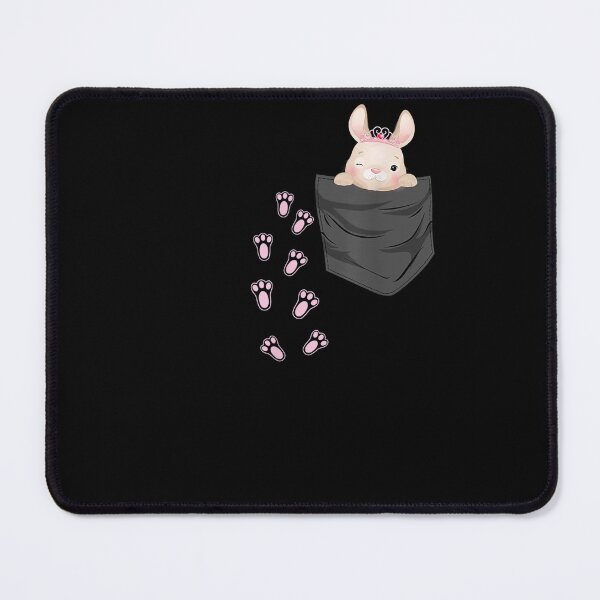 Item preview, Easter Cute Bunny in Shirt Pocket Tee Rabbit Footprints designed and sold by ArtMuni99.