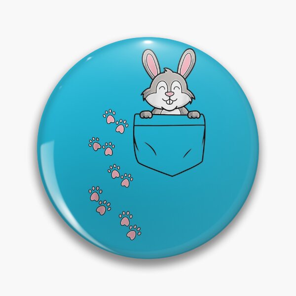 Item preview, Easter Cute Bunny in Shirt Pocket Tee Rabbit Footprints designed and sold by ArtMuni99.