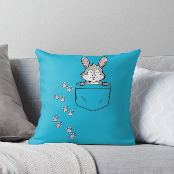 Item preview, Easter Cute Bunny in Shirt Pocket Tee Rabbit Footprints designed and sold by ArtMuni99.