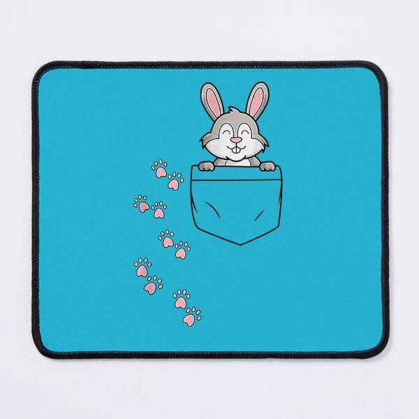 Item preview, Easter Cute Bunny in Shirt Pocket Tee Rabbit Footprints designed and sold by ArtMuni99.