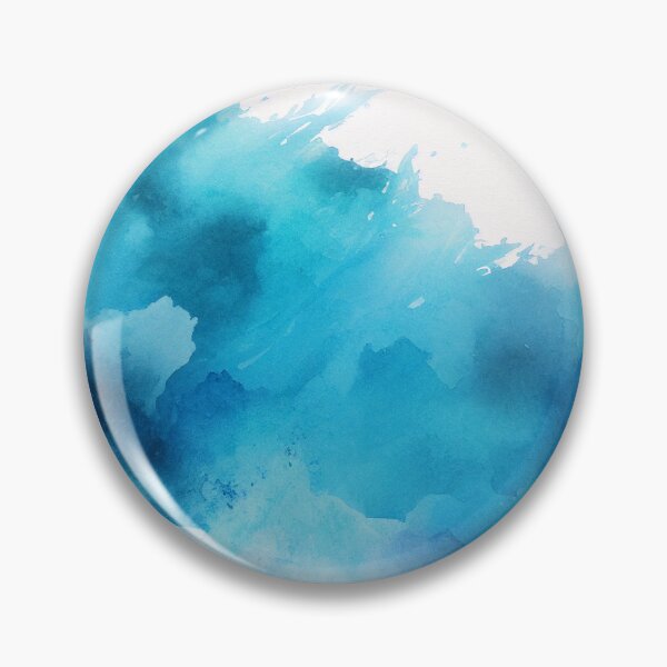 Item preview, Ocean Sea ombre watercolor blue turquoise teal waves painting artwork designed and sold by adlydesigns.