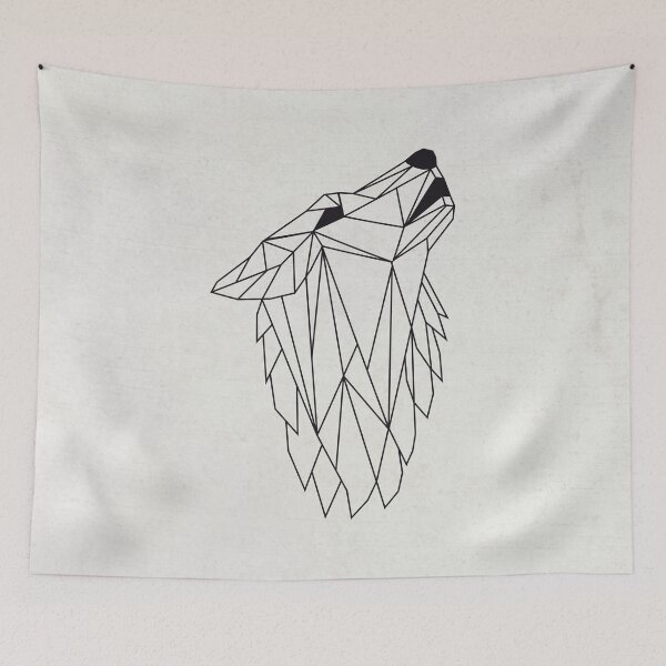 Item preview, Geometric Howling Wild Wolf designed and sold by Petra Lang.