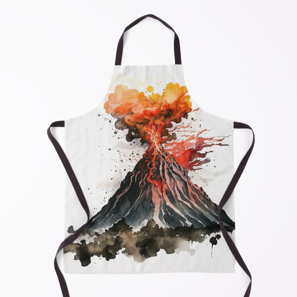 Item preview, volcano watercolor designed and sold by shokA Design.