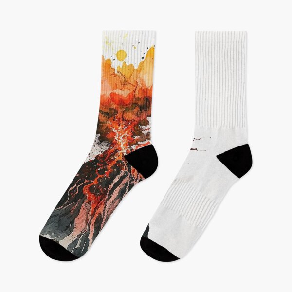 Item preview, volcano watercolor designed and sold by shokA Design.