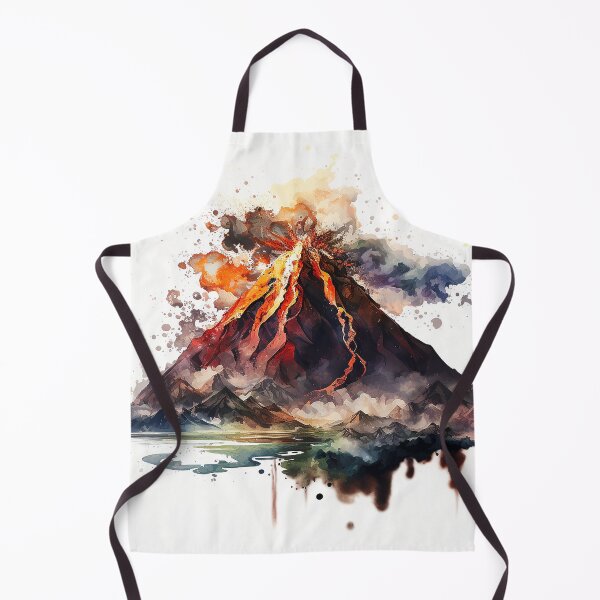 Item preview, volcano watercolor designed and sold by shokA Design.