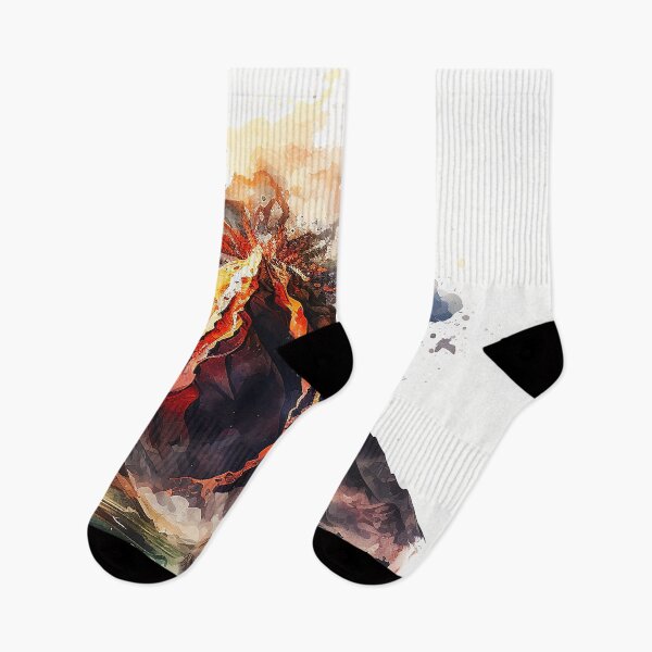 Item preview, volcano watercolor designed and sold by shokA Design.