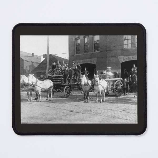 Item preview, 1880 Boston Fire Department Ladder 3 and Engine 3, South End, Boston designed and sold by retrophotoworks.