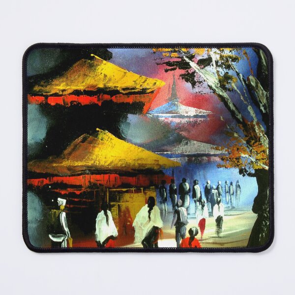 Item preview, Panoramic Night View Of Nyatapola Temple designed and sold by Whimsy Art.