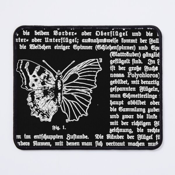 Item preview, Black and White Butterfly German Illustration Text Diagram Butterflies Negative Image designed and sold by kattakitty.