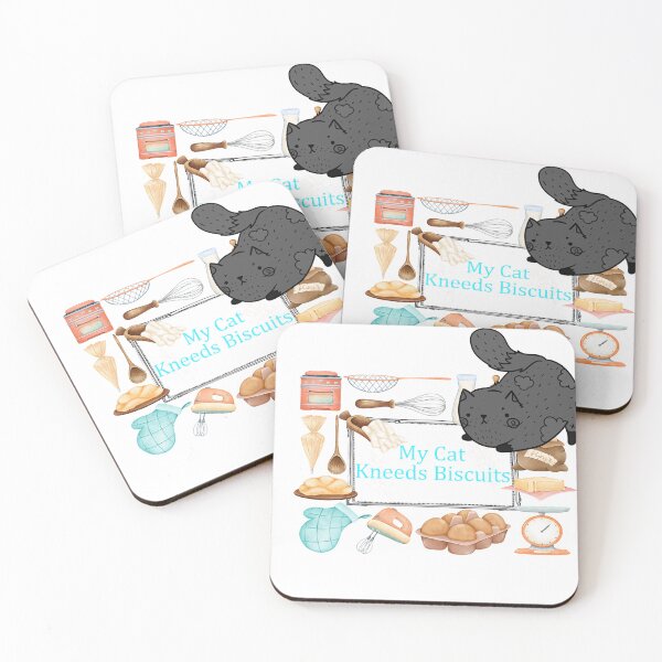 Item preview, My Cat Kneeds Biscuits, Silly Black Cat designed and sold by notsweettea.