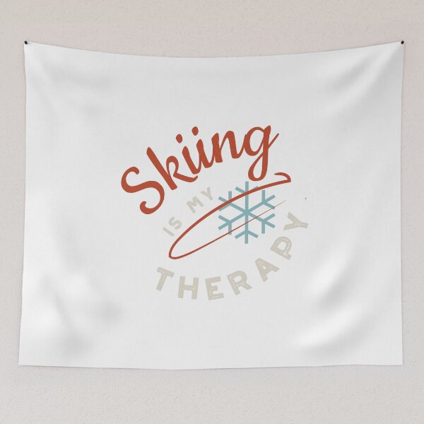Item preview, Skiing is My Therapy designed and sold by whyitsme.
