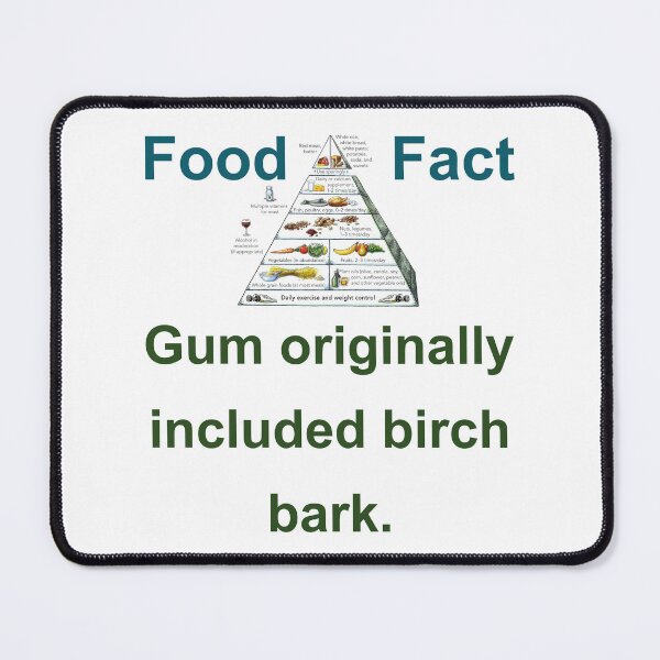 Item preview, Gum Originally Included Birch Bark  - Food Fact designed and sold by CrankyOldDude.