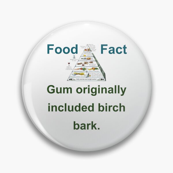 Artikelvorschau, Gum Originally Included Birch Bark - Food Fact entworfen und verkauft von CrankyOldDude.