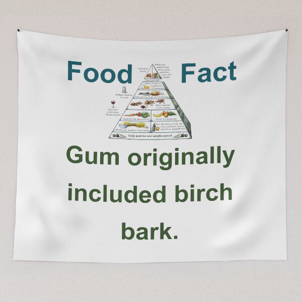 Item preview, Gum Originally Included Birch Bark  - Food Fact designed and sold by CrankyOldDude.