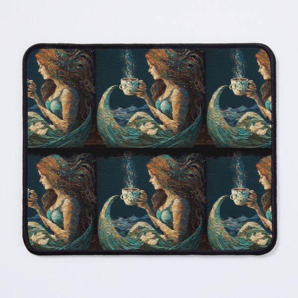 Item preview, Mermaid Drinking Coffee designed and sold by Artistic-8-Aura.