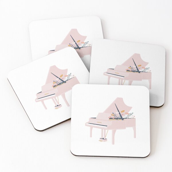 Item preview, Pink Piano with Florals | Pink Piano with Flowers designed and sold by Woggy-Doodles-.