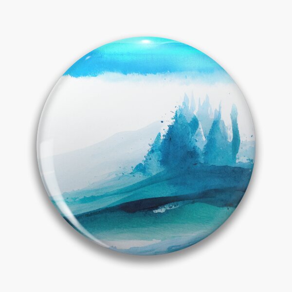 Item preview, Ocean Sea ombre watercolor blue turquoise teal waves painting artwork designed and sold by adlydesigns.