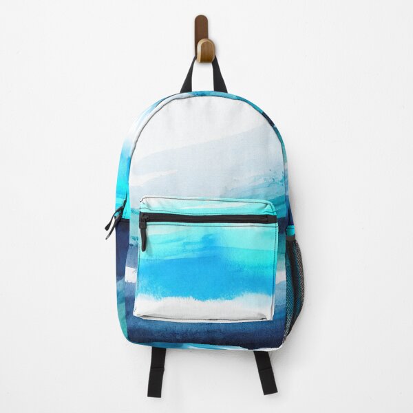 Item preview, Ocean Sea ombre watercolor blue turquoise teal waves painting artwork designed and sold by adlydesigns.