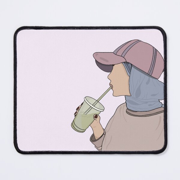 Item preview, Women in Hijab Drinking Matcha designed and sold by Merakiefa.