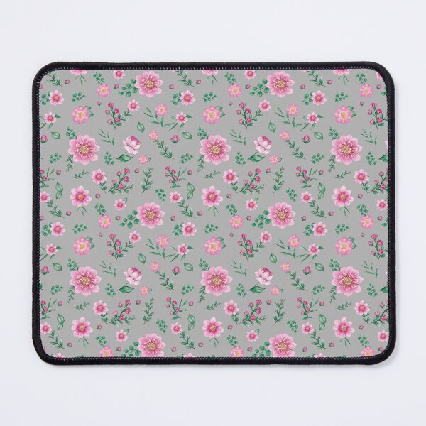 Item preview, Light Gray Background with Pink Posies designed and sold by OpenED360.