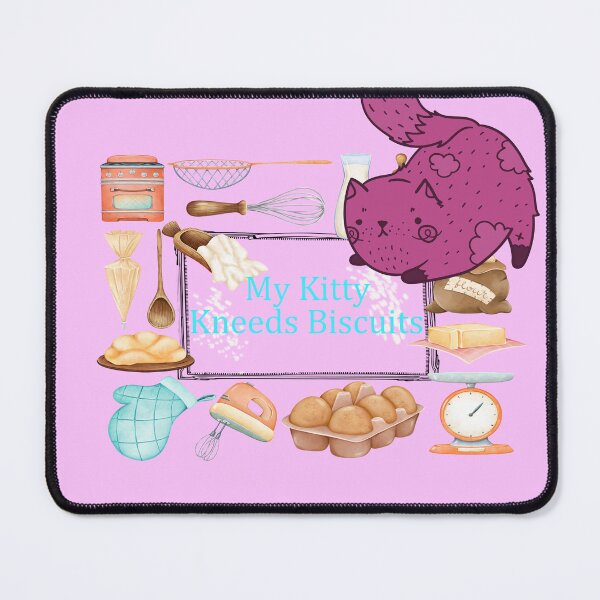 Item preview, My Kitty Kneeds Biscuits, Silly Pink Kitty designed and sold by notsweettea.