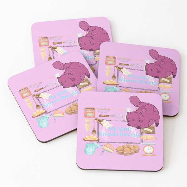 Item preview, My Kitty Kneeds Biscuits, Silly Pink Kitty designed and sold by notsweettea.