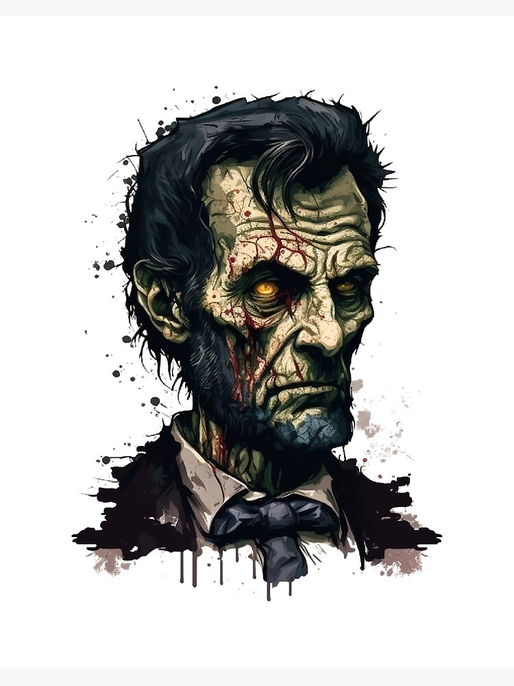 Zombie Abraham Lincoln Historical Horror | Art Board Print