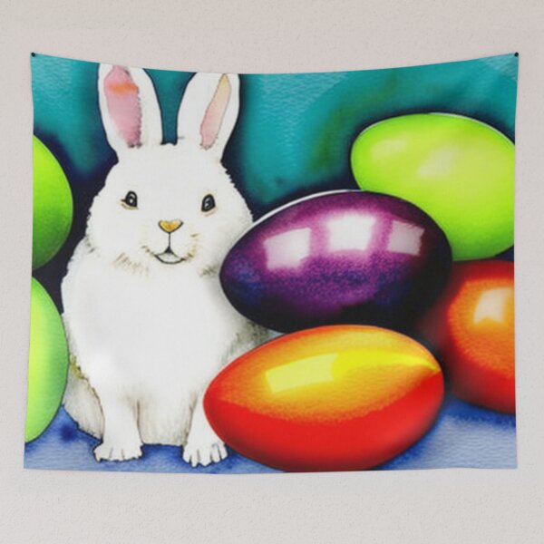 Item preview, Easter Bunny with Easter Eggs designed and sold by SquishStitches.