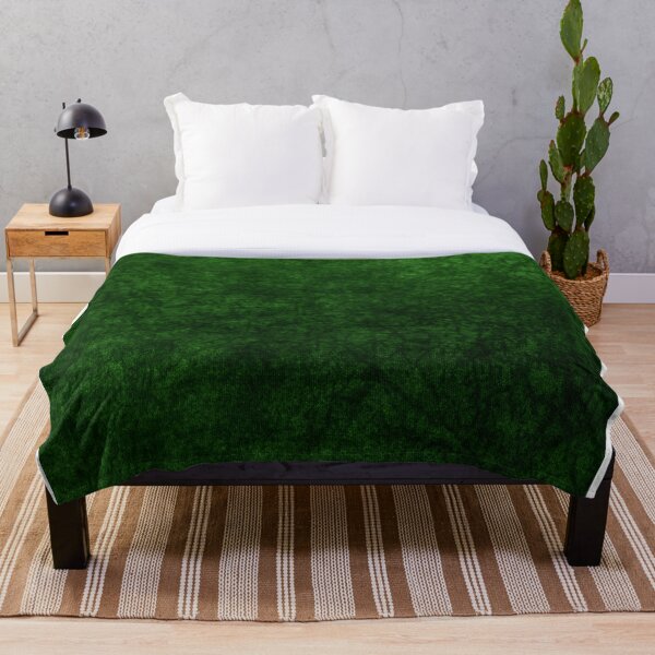Emerald Green Grass Velvet | Texture Throw Blanket