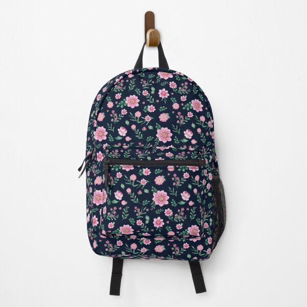 Item preview, Midnight Blue Background with Pink Posies designed and sold by OpenED360.