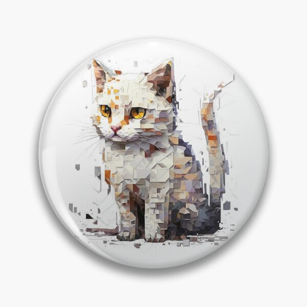 Item preview, Minou chat pixélisé designed and sold by inspireartistry ⭐⭐⭐⭐⭐.