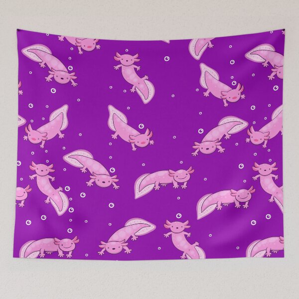 Item preview, cute Axolotl underwater bubbles purple  designed and sold by Gossip Rag.