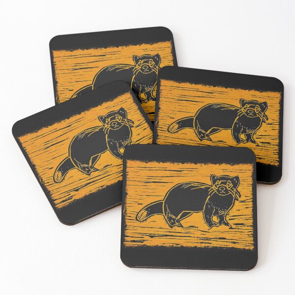 Item preview, Ferret Stamp in Yellow designed and sold by BloomPhotoArt.