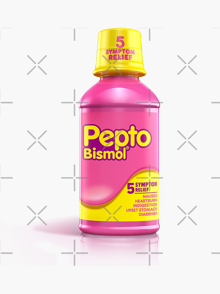 "Pepto Bismol" Sticker for Sale by Cesium5 Redbubble