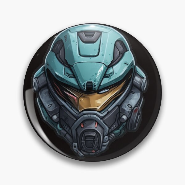 Item preview, space sci-fi helmet sticker designed and sold by AiWonderPrints.