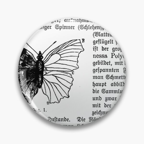 Artikelvorschau, Schmetterling Deutsches Buch Schwarz-Weiß-Schmetterling Illustration Text Diagramm Schmetterlinge entworfen und verkauft von kattakitty.