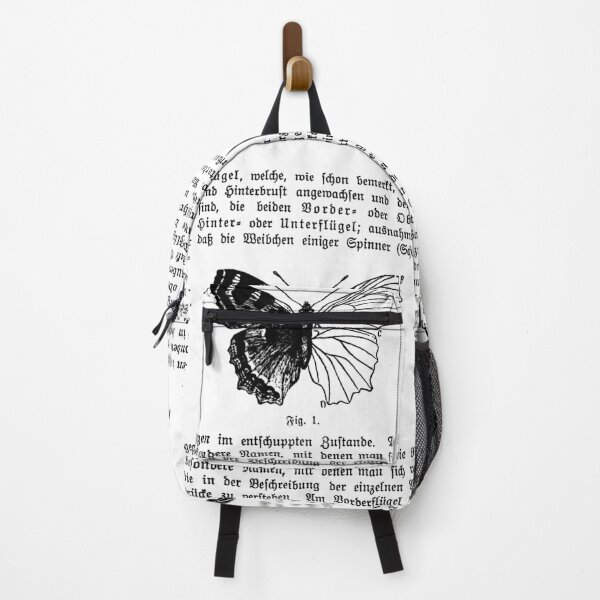 Item preview, Schmetterling German Book Black and White Butterfly Illustration Text Diagram Butterflies designed and sold by kattakitty.