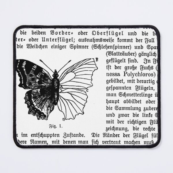 Item preview, Schmetterling German Book Black and White Butterfly Illustration Text Diagram Butterflies designed and sold by kattakitty.