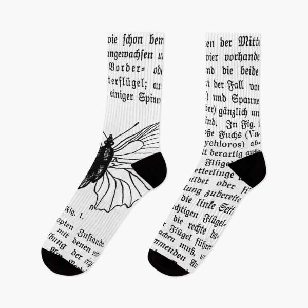 Item preview, Schmetterling German Book Black and White Butterfly Illustration Text Diagram Butterflies designed and sold by kattakitty.