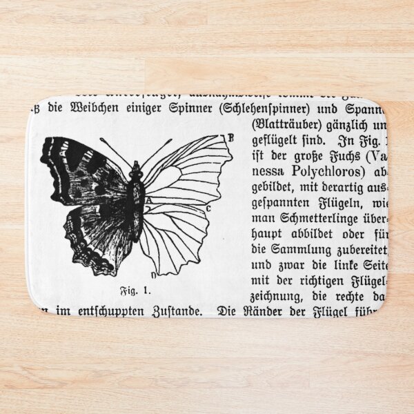 Item preview, Schmetterling German Book Black and White Butterfly Illustration Text Diagram Butterflies designed and sold by kattakitty.