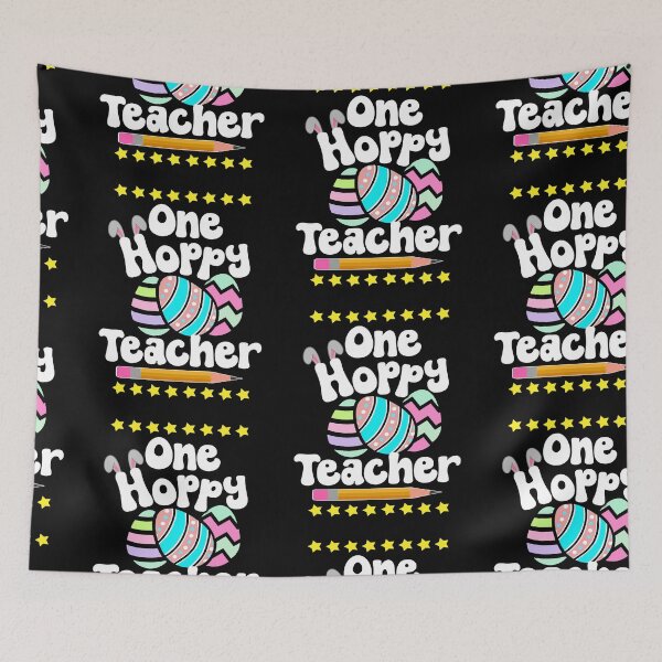 Item preview, One Hoppy Teacher Happy Easter Egg Bunny Tutor Professor Good Friday designed and sold by FlorenciaBliss.