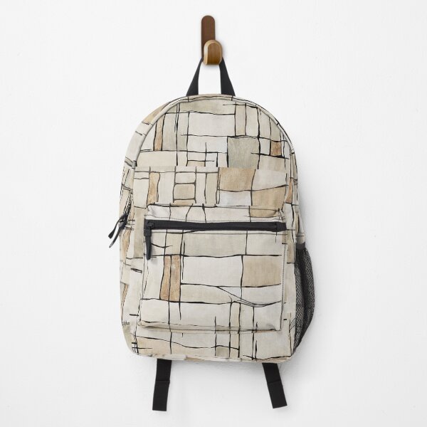 Item preview, CITY STREETS Abstract Squares in Neutral Beige and Brown designed and sold by LynnieLangArt.