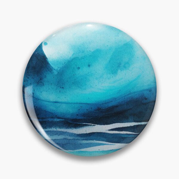 Item preview, Ocean Sea waves watercolor blue turquoise teal waves painting artwork abstract designed and sold by adlydesigns.
