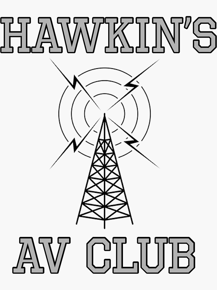 "Hawkins AV Club Strangers Things" Sticker by IndieFresh Redbubble