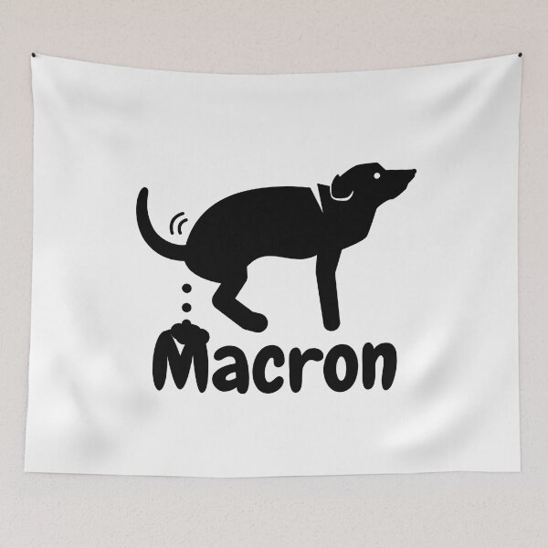 Item preview, Macron Dog Pooping 1 Black Logo  designed and sold by KomarDesigns.