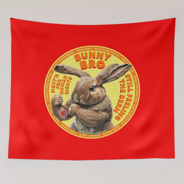 Item preview, PMD00630 Progressive Movement Designs funny bunny for Easter or any day of the year shows you support progressive policy goals for progressive Democrats and Independents and Bernie Sanders supporters designed and sold by ProgressiveLeft.