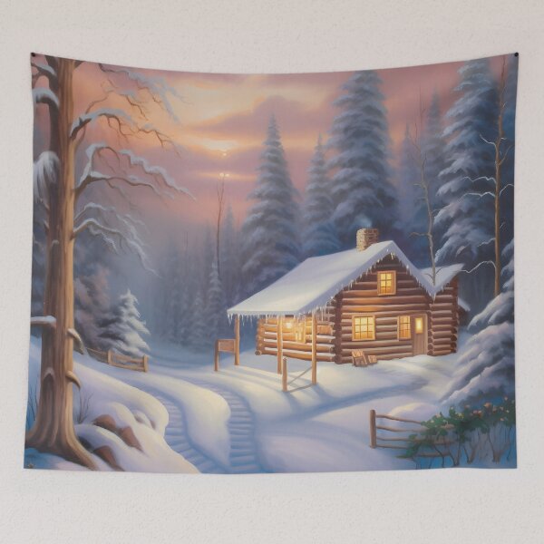 Item preview, Cozy Cottage, Winter Scene designed and sold by Waveval.