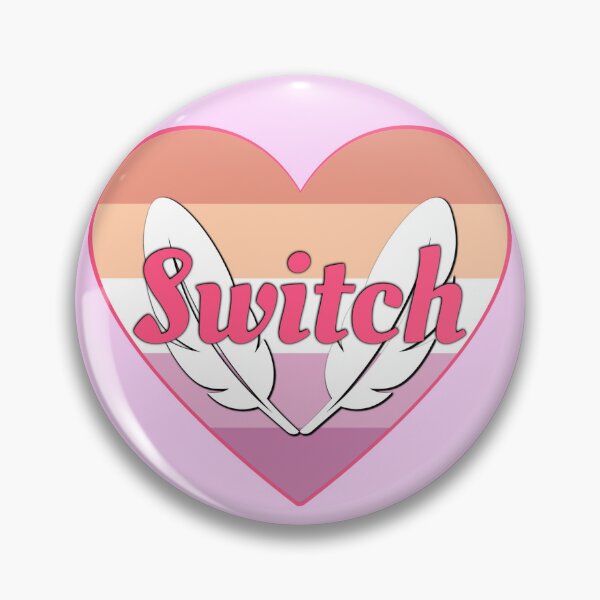 Item preview, Lesbian Pride Switch Heart designed and sold by Featherscape.